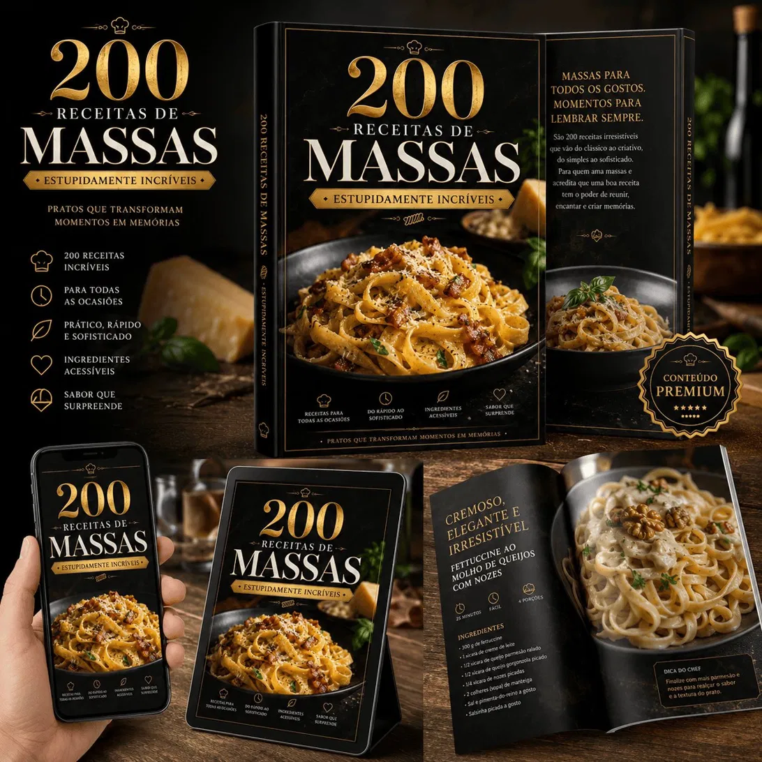 200 Receitas de Massas Caseiras